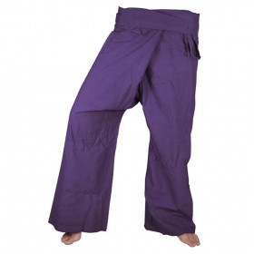Fisherman Pants - Purple Cotton